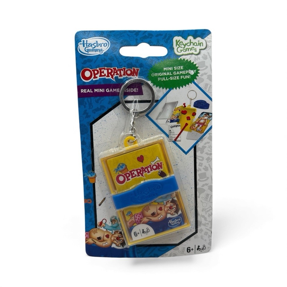 Hasbro Gaming Operation Keychain Game Mini Size Original Gameplay Full Size Fun
